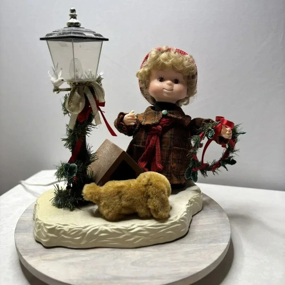 Best Other - VINTAGE SANTA'S BEST ANIMATED LIGHT UP & MOVEMENT CHRISTMAS BOY AND PUPPY WORKS